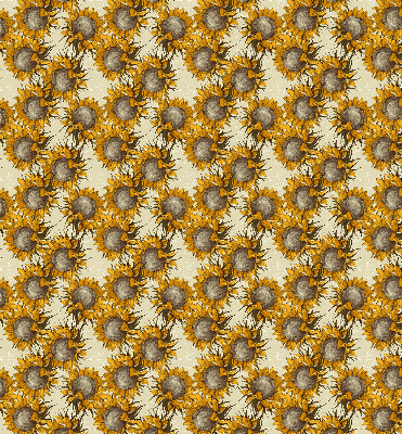 Fensterrollo innen in der Ausführung Sonnenblume