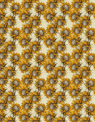 Fensterrollo innen in der Ausführung Sonnenblume