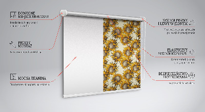 Fensterrollo innen in der Ausführung Sonnenblume