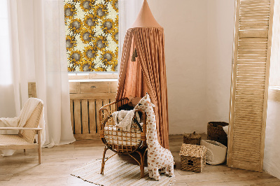 Fensterrollo innen in der Ausführung Sonnenblume