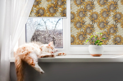 Fensterrollo innen in der Ausführung Sonnenblume