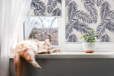Rollo Fenster mit Farnblättern