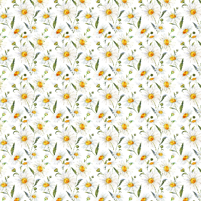 Fensterrollo mit Gänseblümchen-Motiv