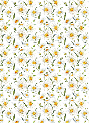 Fensterrollo mit Gänseblümchen-Motiv