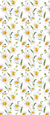 Fensterrollo mit Gänseblümchen-Motiv