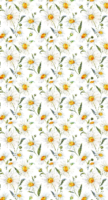 Fensterrollo mit Gänseblümchen-Motiv