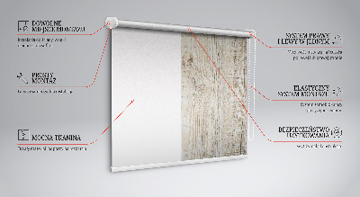 Fensterrollo innen in hellem Holz