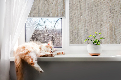 Fensterrollo innen in hellem Holz