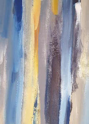 Rollo Fenster gemaltes Bild
