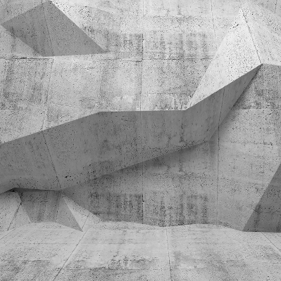 Fensterrollo innen mit 3D-Steinwand-Motiv