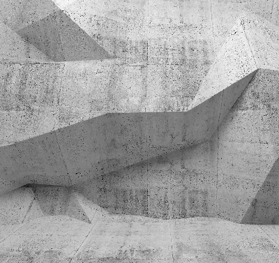 Fensterrollo innen mit 3D-Steinwand-Motiv