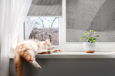 Fensterrollo innen mit 3D-Steinwand-Motiv