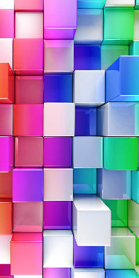 Fensterrollo bunte 3D-Würfel
