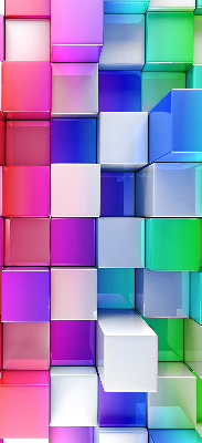 Fensterrollo bunte 3D-Würfel