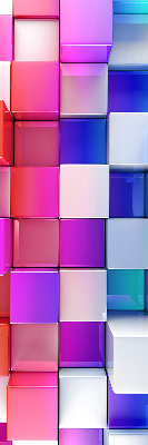 Fensterrollo bunte 3D-Würfel