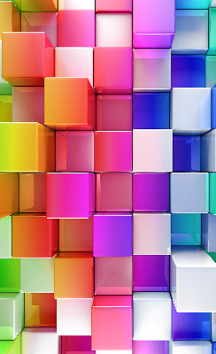 Fensterrollo bunte 3D-Würfel