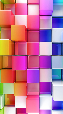 Fensterrollo bunte 3D-Würfel