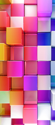 Fensterrollo bunte 3D-Würfel