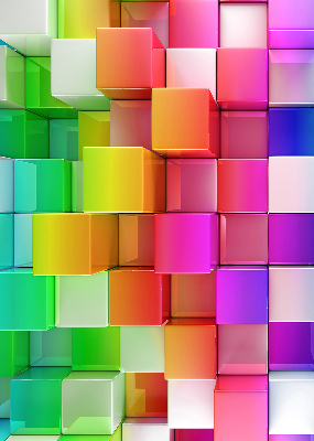 Fensterrollo bunte 3D-Würfel