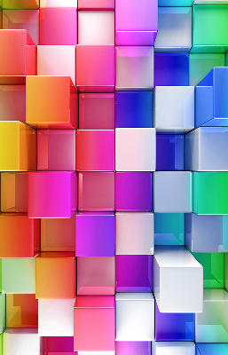 Fensterrollo bunte 3D-Würfel