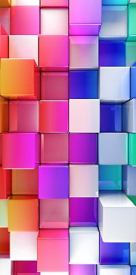 Fensterrollo bunte 3D-Würfel