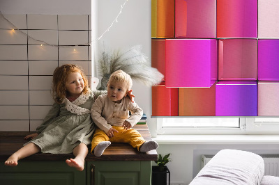 Fensterrollo bunte 3D-Würfel