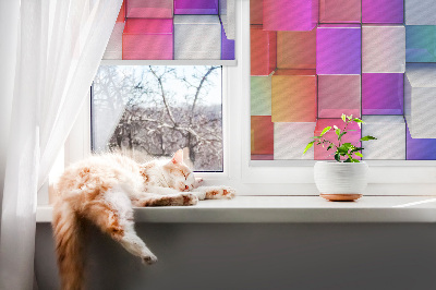 Fensterrollo bunte 3D-Würfel