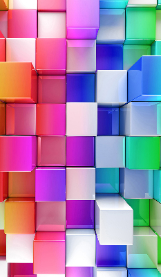 Fensterrollo bunte 3D-Würfel