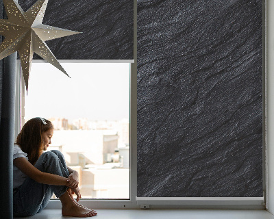 Fensterrollo innen in schwarzer Textur
