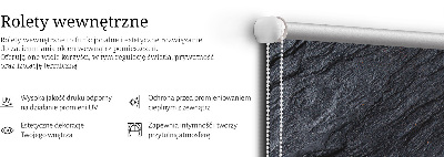 Fensterrollo innen in schwarzer Textur