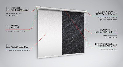 Fensterrollo innen in schwarzer Textur