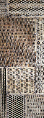 Fensterrollo aus Metallwand