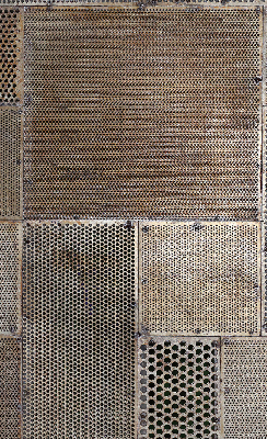 Fensterrollo aus Metallwand