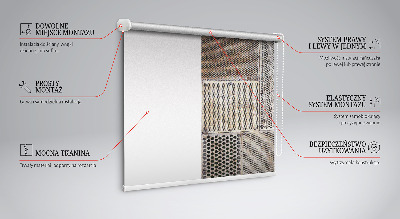 Fensterrollo aus Metallwand