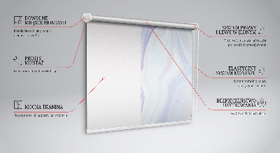 Fensterrollo in bunten Farbflecken