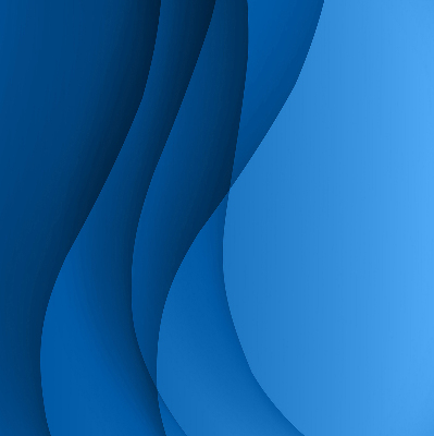 Fensterrollo innen in blauer Wellenoptik