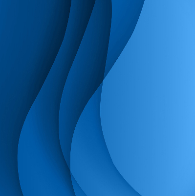 Fensterrollo innen in blauer Wellenoptik