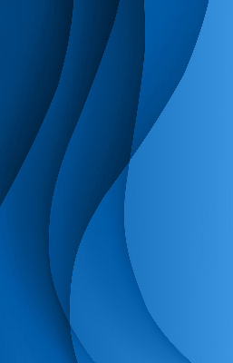 Fensterrollo innen in blauer Wellenoptik