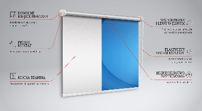 Fensterrollo innen in blauer Wellenoptik