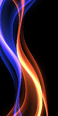 Fensterrollo in Orange und Blau mit animiertem Motiv