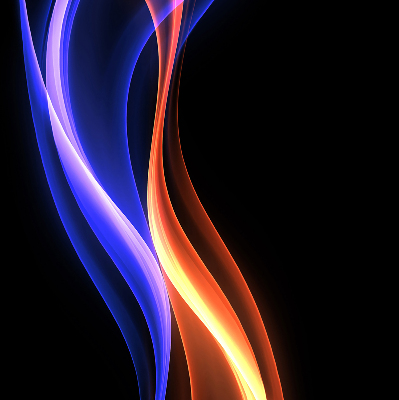 Fensterrollo in Orange und Blau mit animiertem Motiv