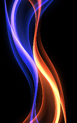 Fensterrollo in Orange und Blau mit animiertem Motiv