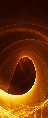 Fensterrollo innen in orangefarbener abstrakter Optik