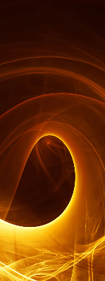 Fensterrollo innen in orangefarbener abstrakter Optik
