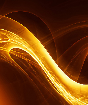 Fensterrollo innen in orangefarbener abstrakter Optik