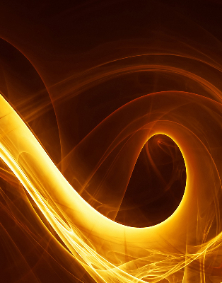 Fensterrollo innen in orangefarbener abstrakter Optik