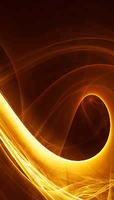 Fensterrollo innen in orangefarbener abstrakter Optik