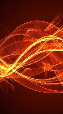 Fensterrollo in Orange mit abstraktem Muster
