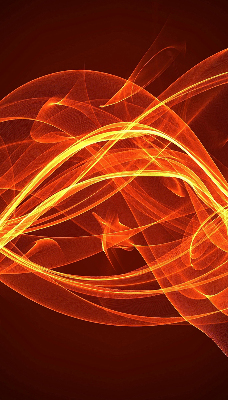 Fensterrollo in Orange mit abstraktem Muster