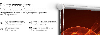 Fensterrollo in Orange mit abstraktem Muster